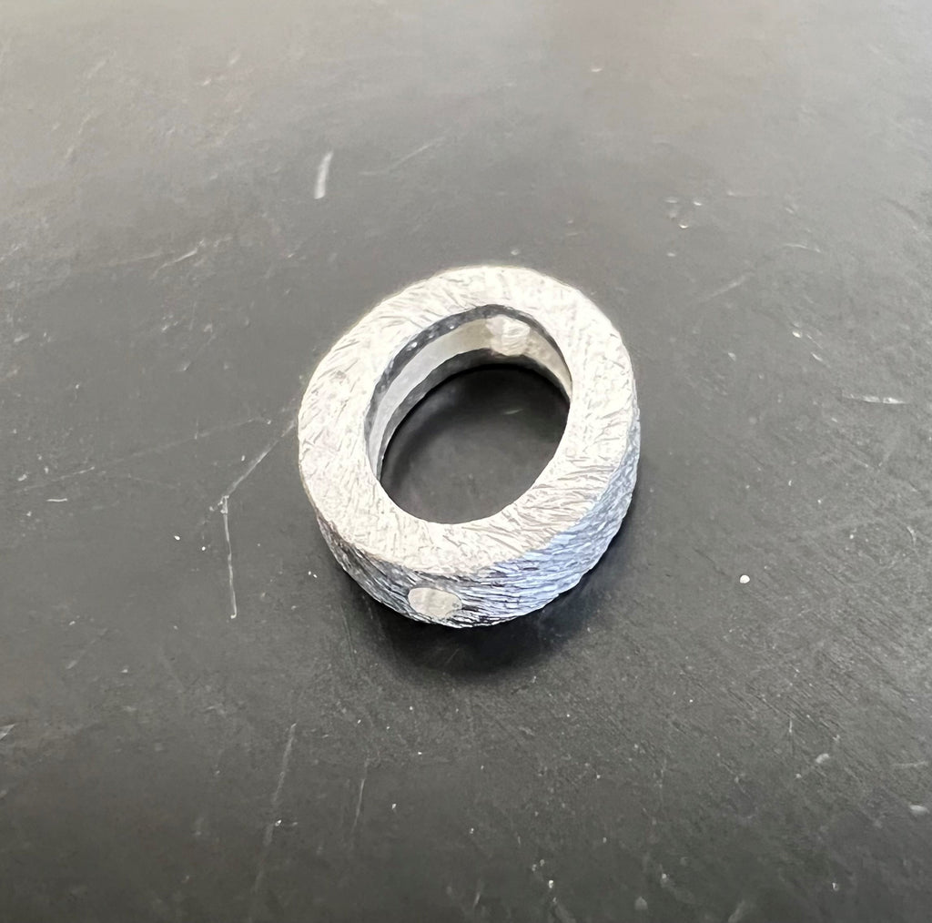 Oval, 925-Silber, gebürstet, 8,9 × 7,2 mm | B43