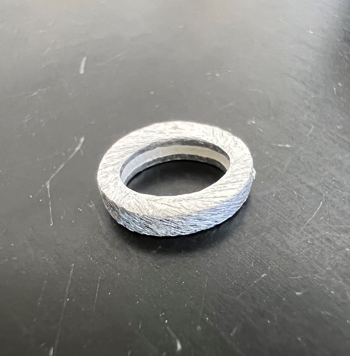 Oval, 925-Silber, gebürstet, 8,9 × 7,2 mm | B43