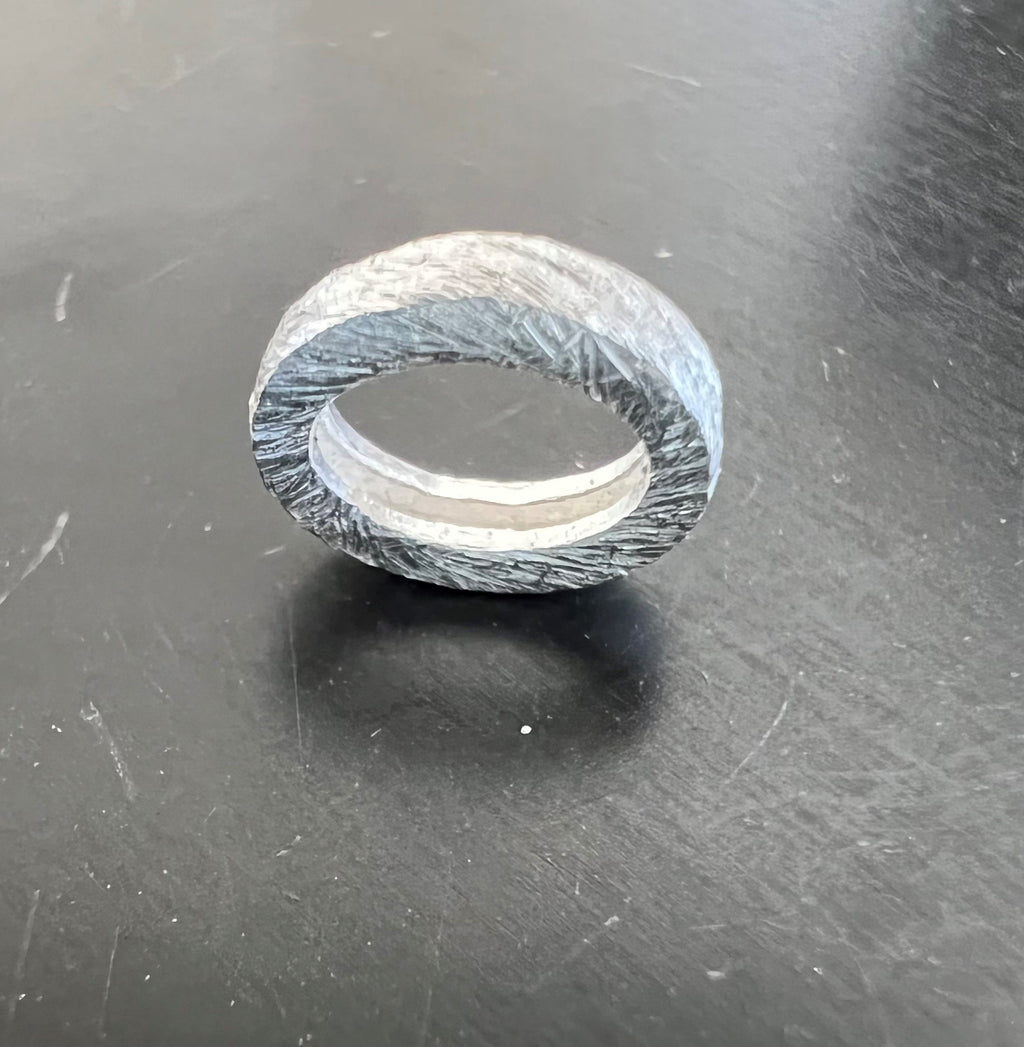 Oval, 925-Silber, gebürstet, 8,9 × 7,2 mm | B43