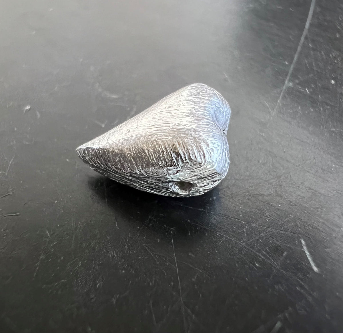 Herz, 925-Silber, gebürstet, 10 × 8 mm | B51