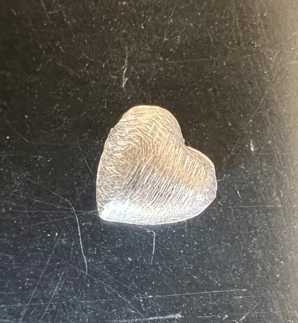 Herz, 925-Silber, gebürstet, 8,5 × 8 × 4,6 mm | B53