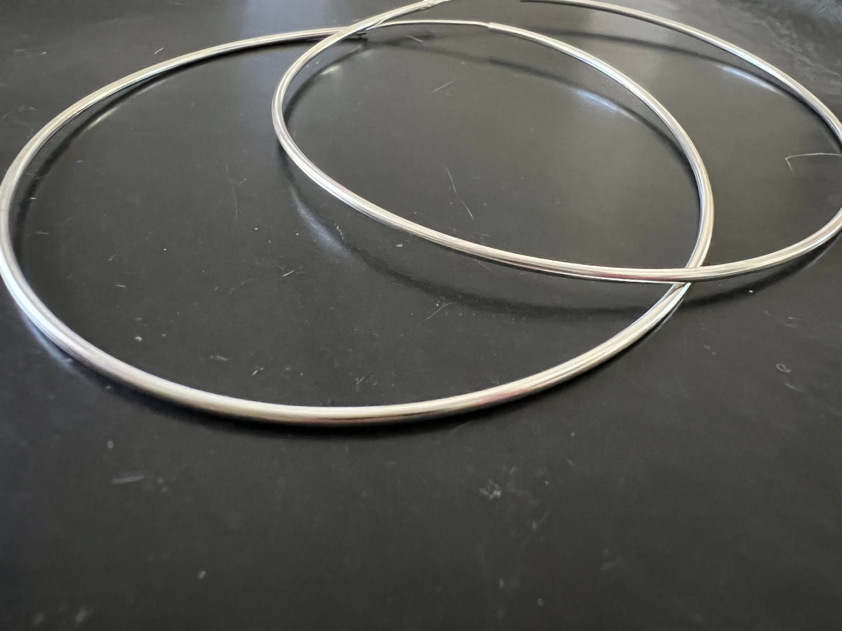 Creolen 925-Silber, 1,2 mm, sehr filigran, 10 oder 20 mm