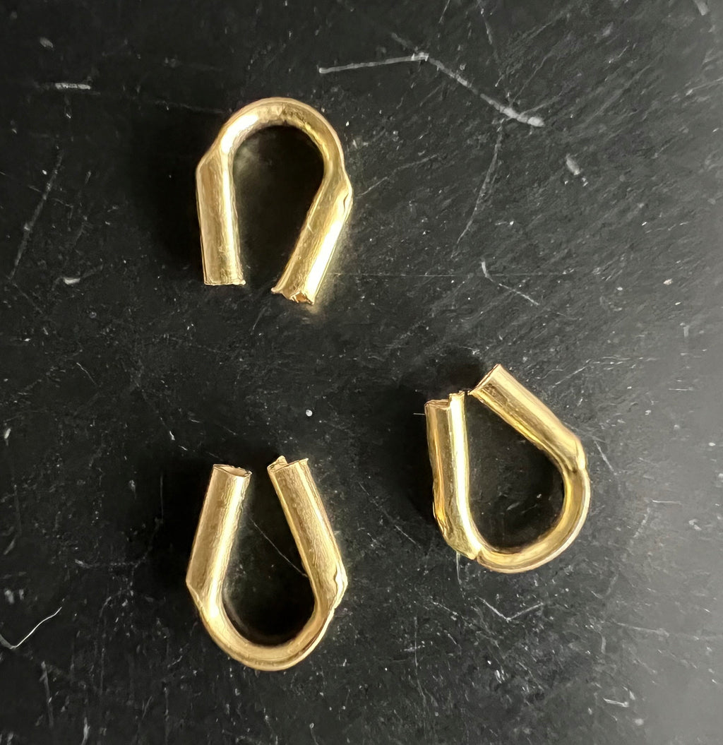 Wire guard gold-plated 925 silver, 6×5 mm - B55