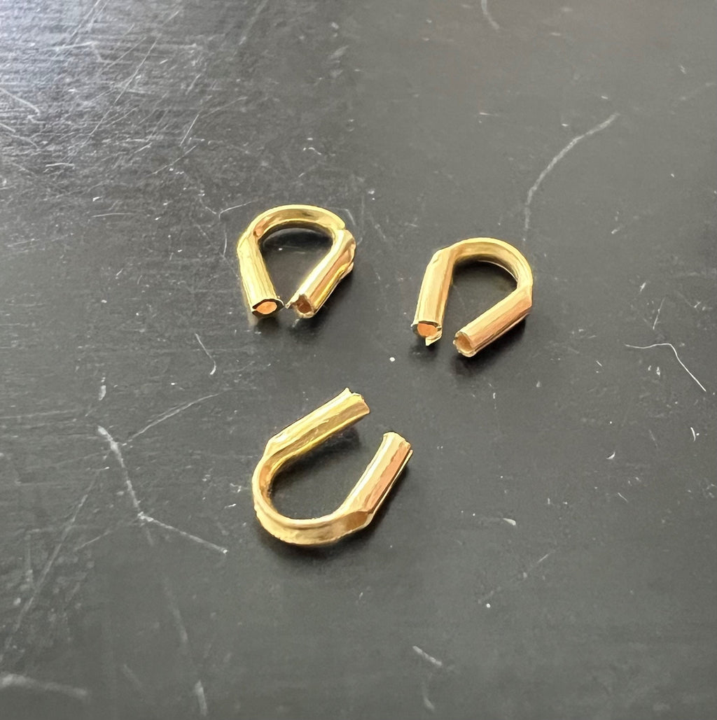 Wire guard gold-plated 925 silver, 6×5 mm - B55