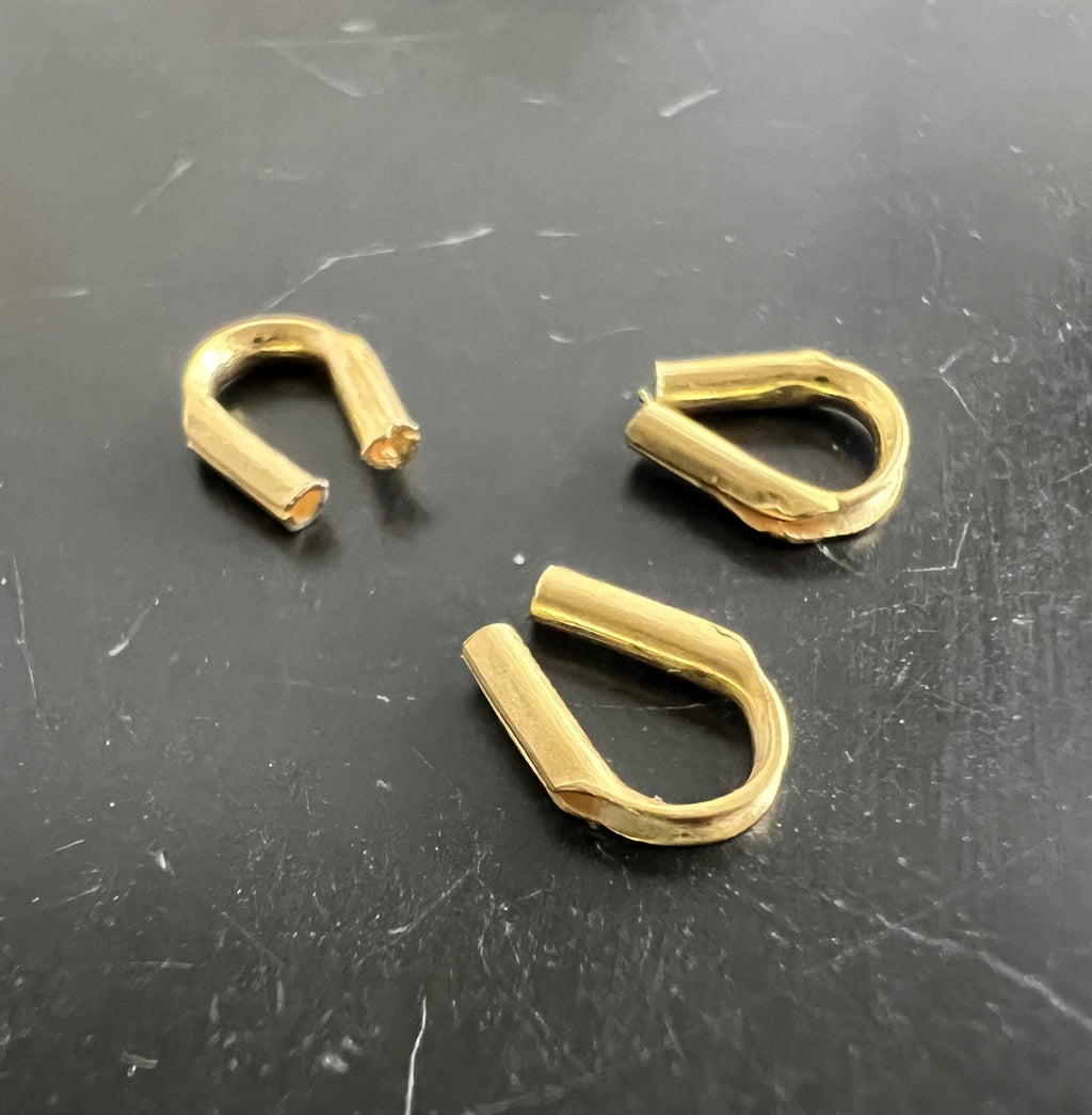Wire guard gold-plated 925 silver, 6×5 mm - B55