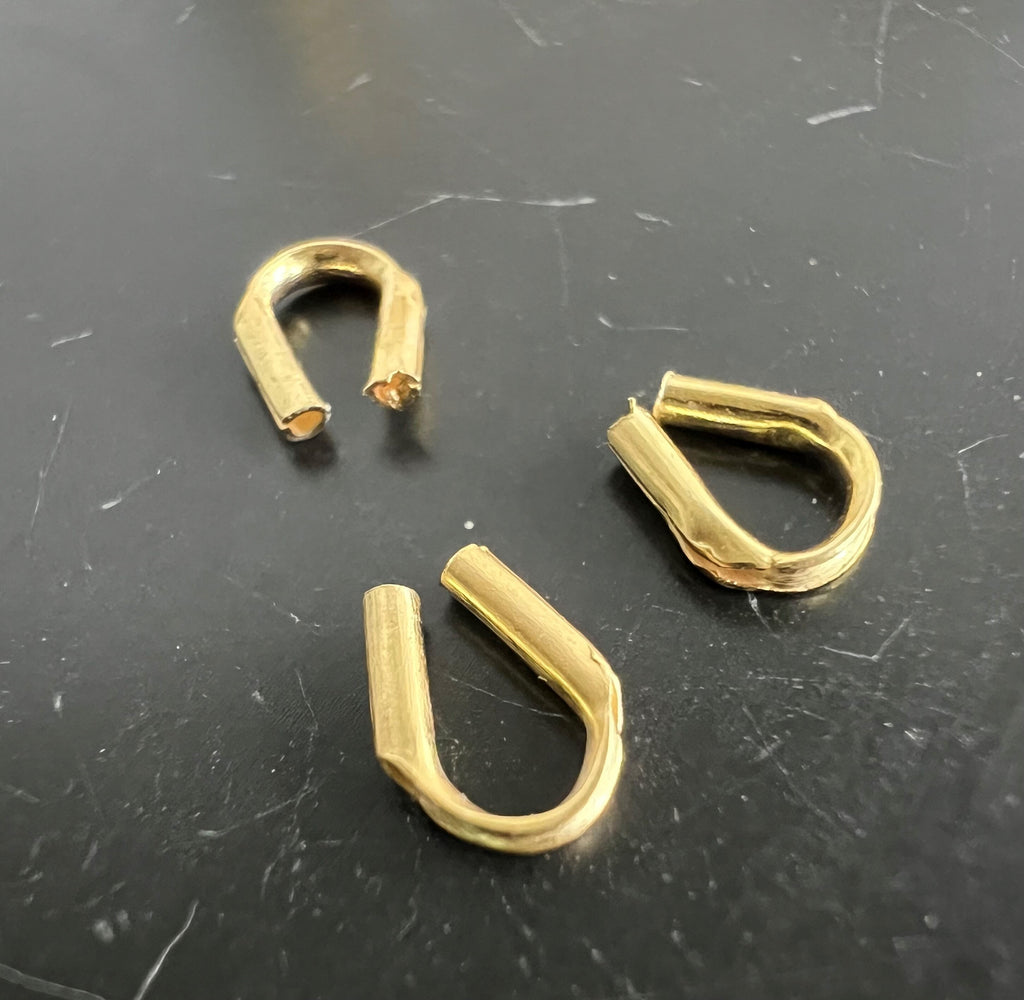Wire guard gold-plated 925 silver, 6×5 mm - B55