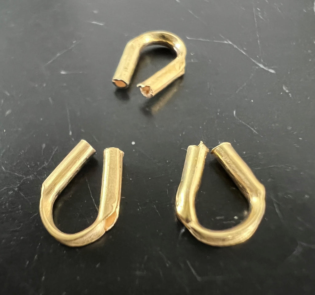 Wire guard gold-plated 925 silver, 6×5 mm - B55