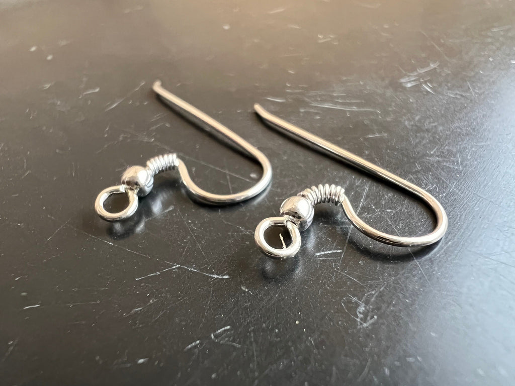 Ohrhaken 925-Silber, mit Kugel, 25 × 16 mm | B8