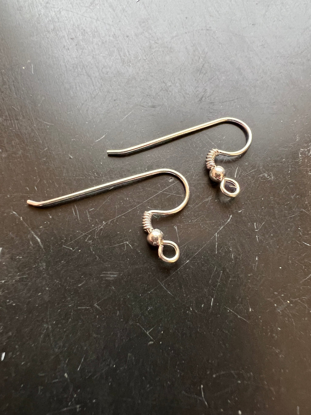 Ohrhaken 925-Silber, mit Kugel, 25 × 16 mm | B8