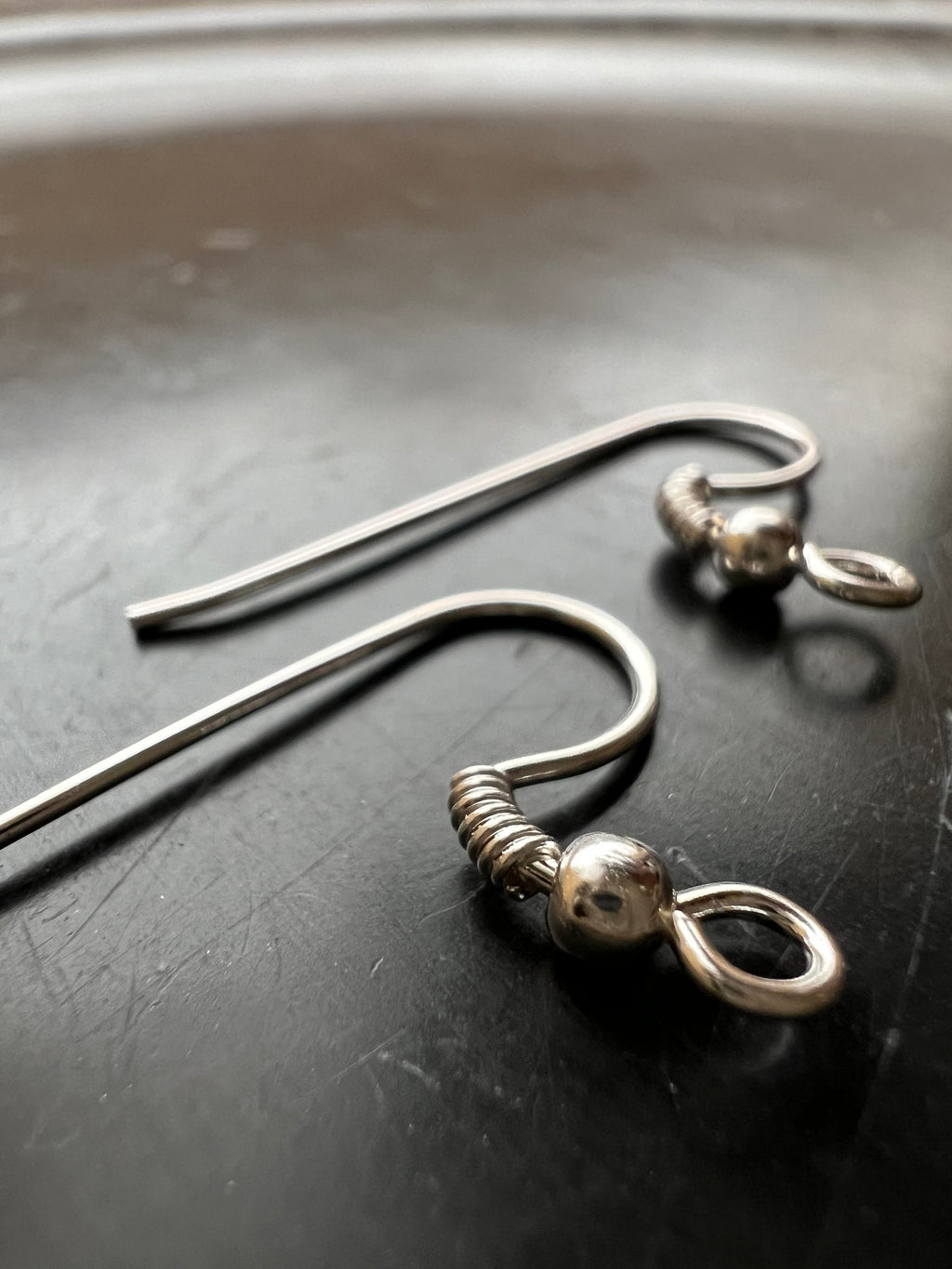 Ohrhaken 925-Silber, mit Kugel, 25 × 16 mm | B8