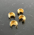 925-Silber vergoldete Kaschierkugeln, Klappkaschierperlen, verschiedene Größe: 3mm oder 4mm