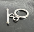 Knebel Verschluss 925-Silber, glatt, 8,5 mm / 12,5 mm