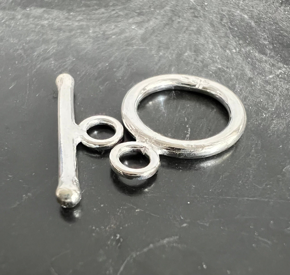 Knebel Verschluss 925-Silber, glatt, 8,5 mm / 12,5 mm