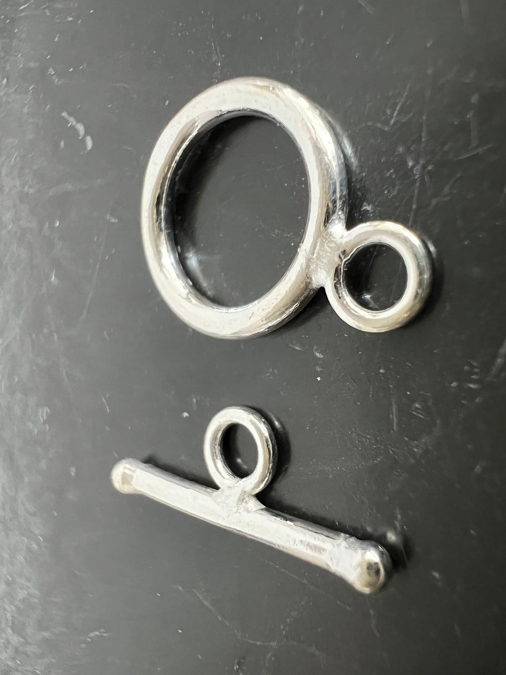 Knebel Verschluss 925-Silber, glatt, 8,5 mm / 12,5 mm