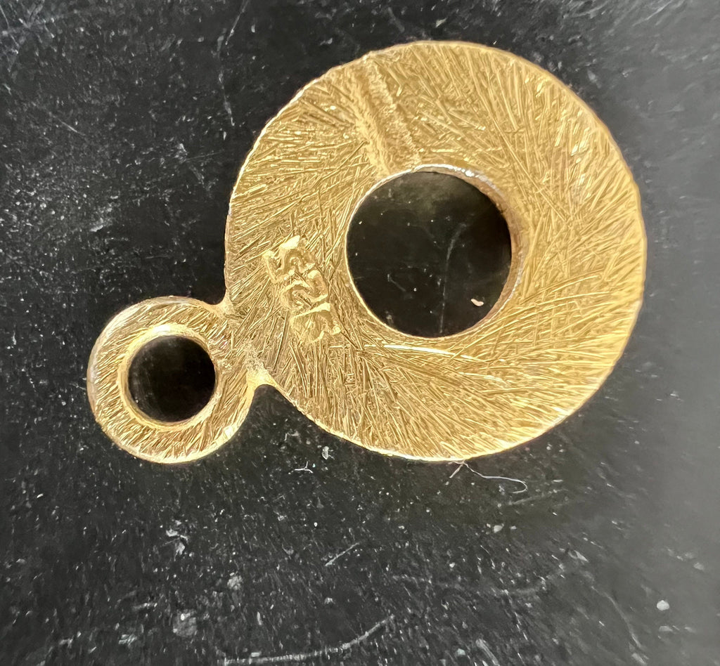 Ring-Ring-Verschluss vergoldetes 925-Silber, gebürstet, 12 mm | C7