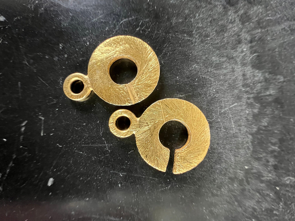 Ring-Ring-Verschluss vergoldetes 925-Silber, gebürstet, 12 mm | C7