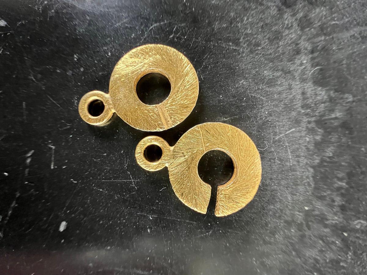 Ring-Ring-Verschluss vergoldetes 925-Silber, gebürstet, 12 mm | C7