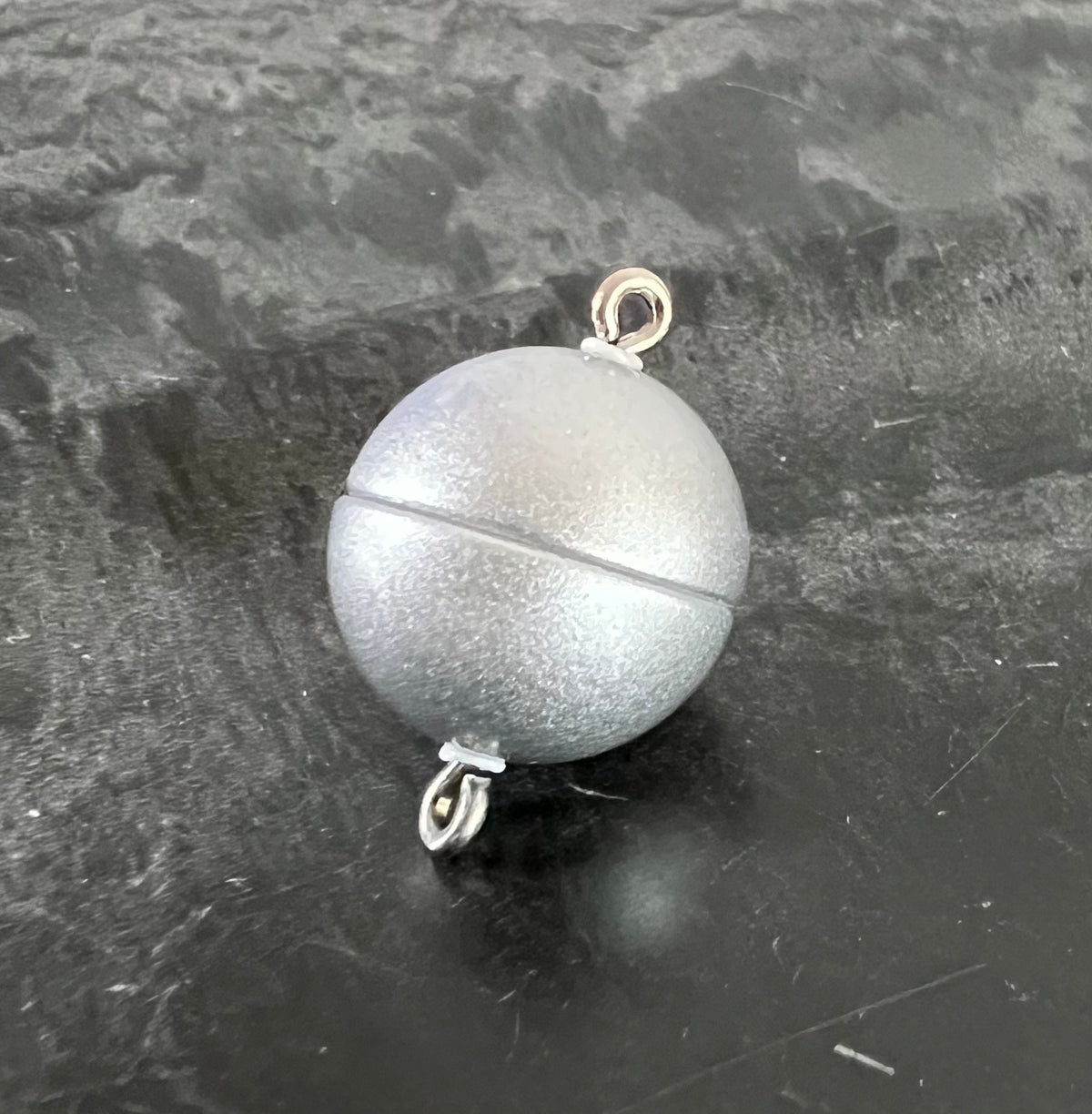 Magnet Verschluss, kugelförmig, silber matt, 8 / 10 / 12 / 15 mm | Made in Germany