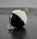 Magnet Verschluss, kugelförmig, schwarz-weiß, 8 / 10 / 12 mm | Made in Germany