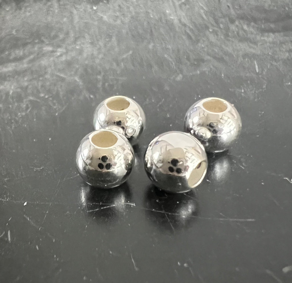Kaschierperlen, 925-Silber, 3,5 – 5 mm