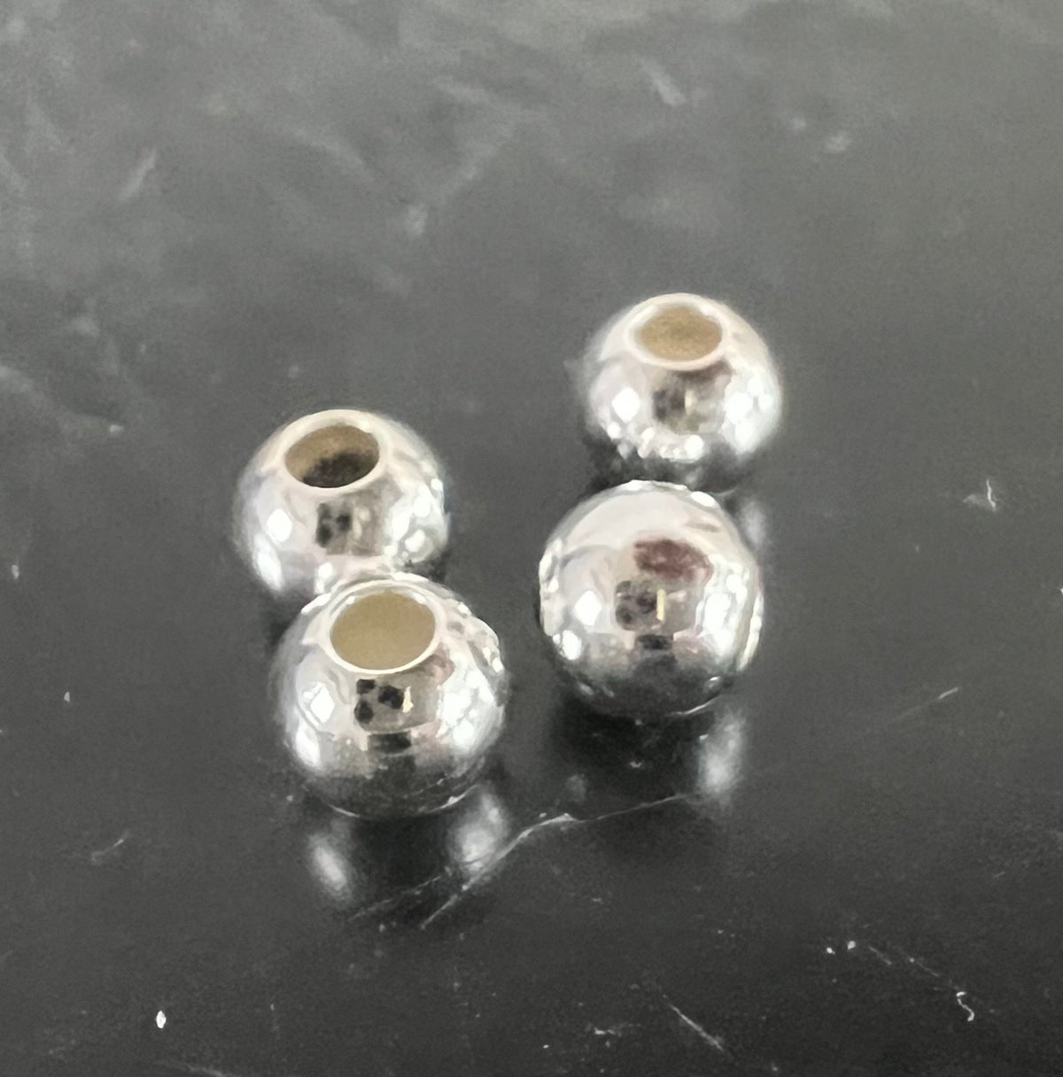 Kaschierperlen, 925-Silber, 3,5 – 5 mm