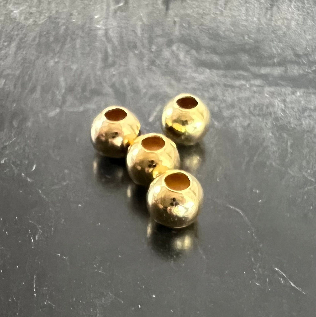 Kaschierperlen vergoldetes 925-Silber, 3,5 & 4,5 mm, Made in Italy