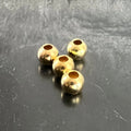 Kaschierperlen vergoldetes 925-Silber, 3,5 & 4,5 mm, Made in Italy