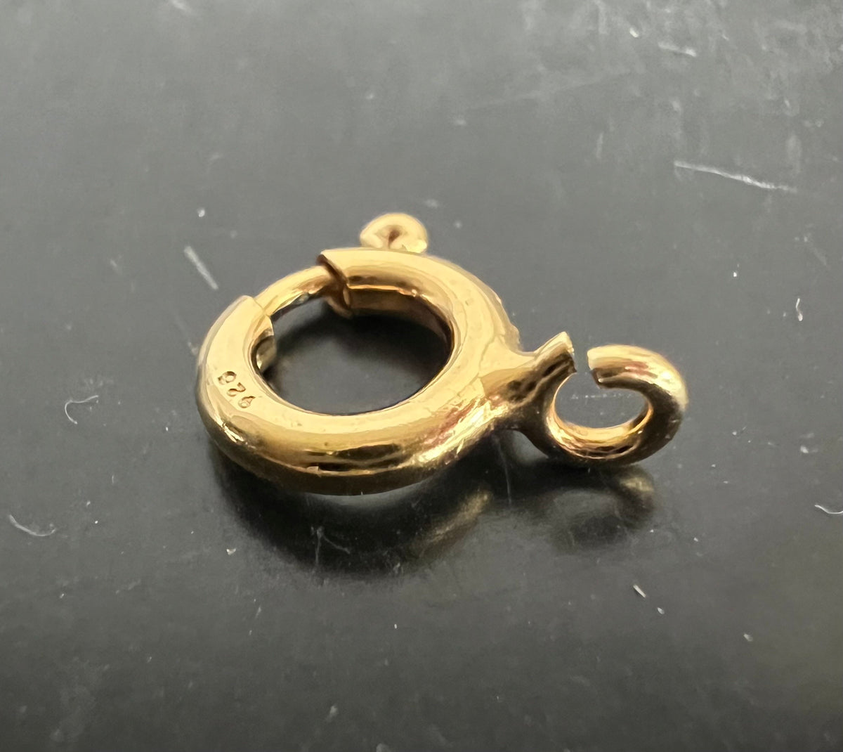 Federring Verschluss vergoldetes 925-Silber, 5 / 6 / 8 mm | Made in Italy