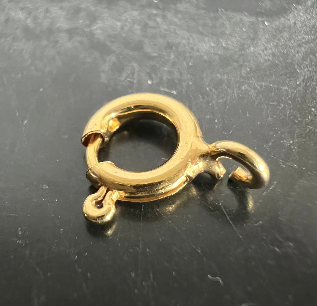 Federring Verschluss vergoldetes 925-Silber, 5 / 6 / 8 mm | Made in Italy