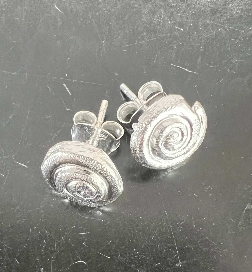 Schnecken Ohrstecker 925-Silber, 8 mm oder 10 mm
