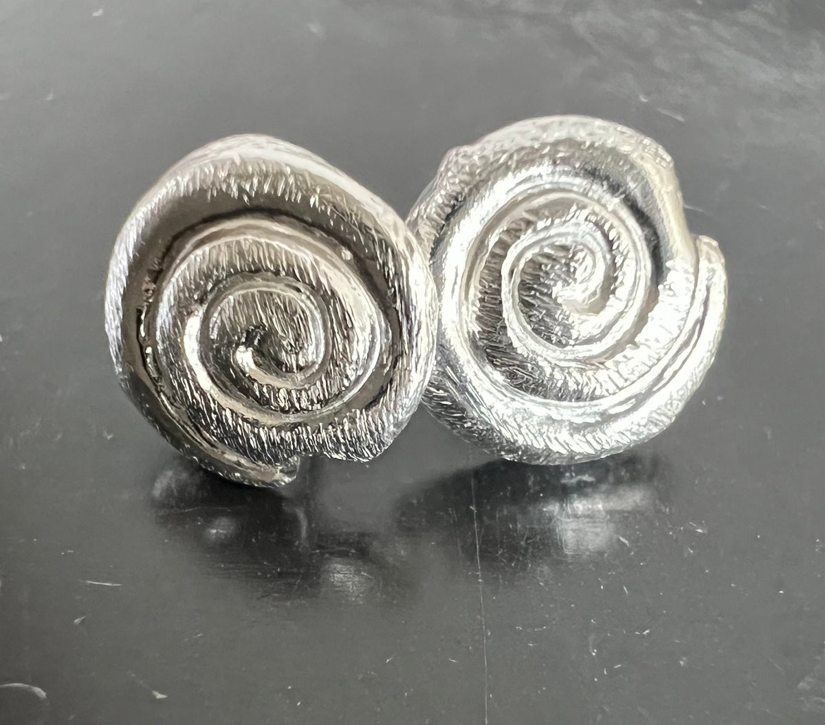 Schnecken Ohrstecker 925-Silber, 8 mm oder 10 mm