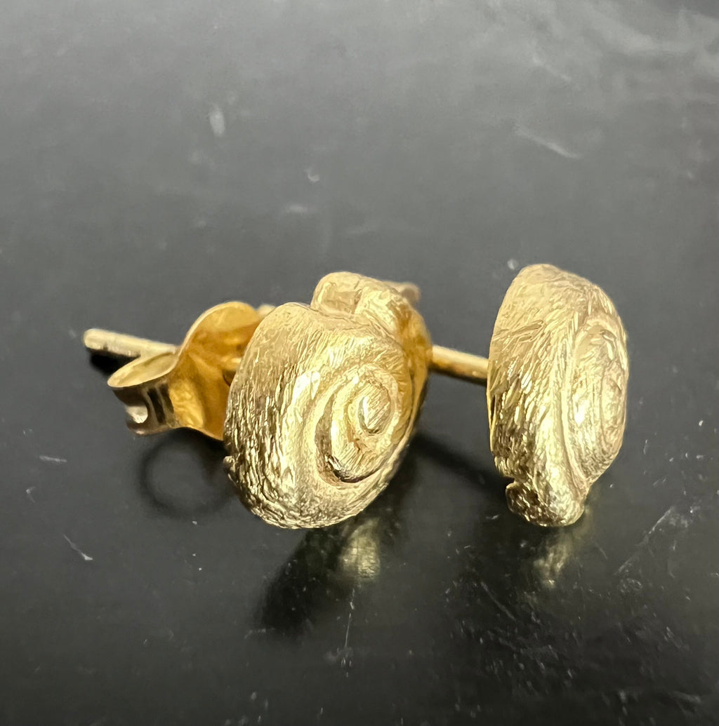 Schnecken Ohrstecker vergoldetes 925-Silber, 8 mm - C56