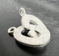 Oval-Verschluss 925-Silber, gebürstet, 18 × 10 mm | D2