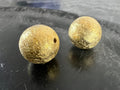Sphere, 925 sterling silver gold-plated, brushed, 4 – 14 mm