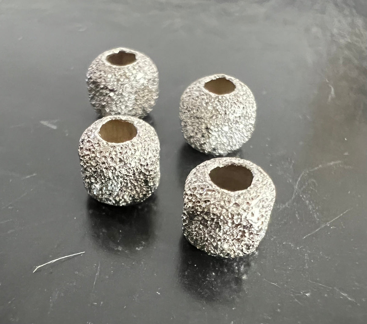 Würfel, 925-Silber, diamantiert, 3,5 mm & 5,8 mm