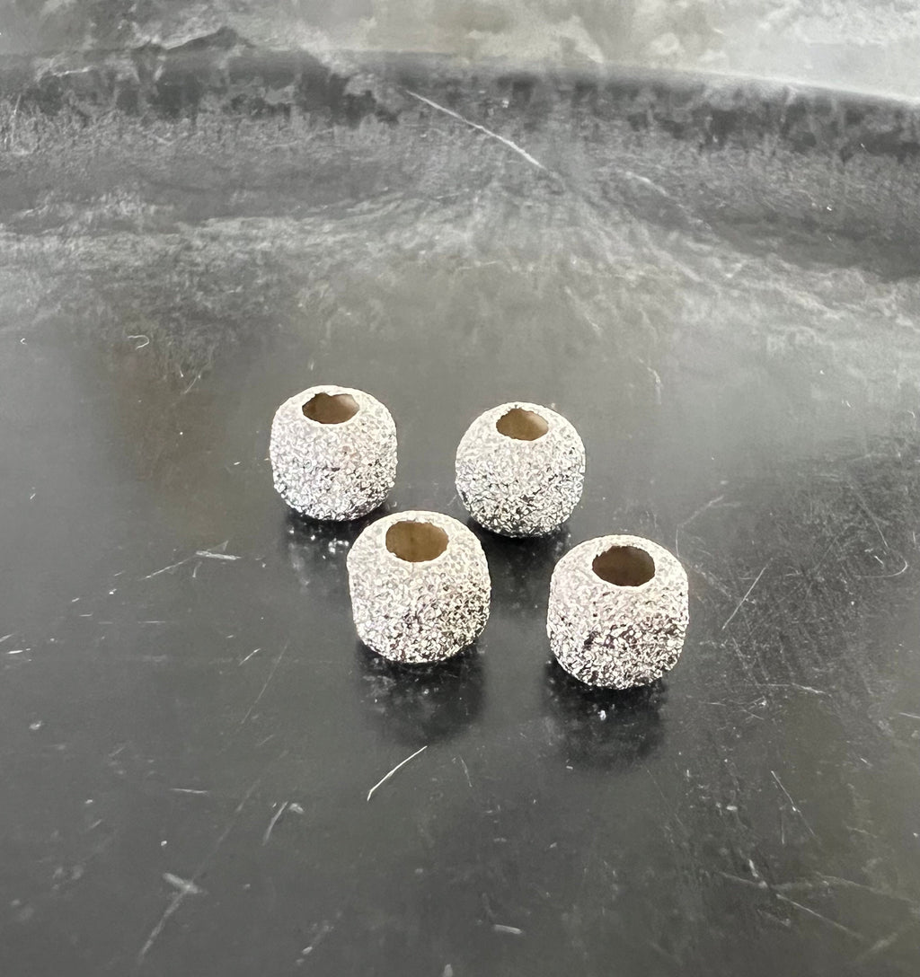 Cube, 925 silver, diamond-cut, 3.5 mm & 5.8 mm