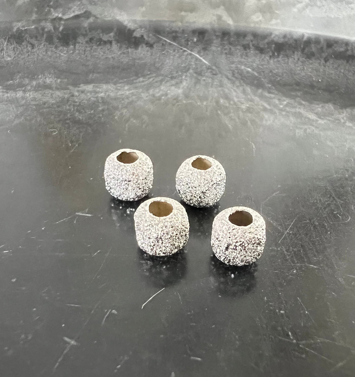 Würfel, 925-Silber, diamantiert, 3,5 mm & 5,8 mm