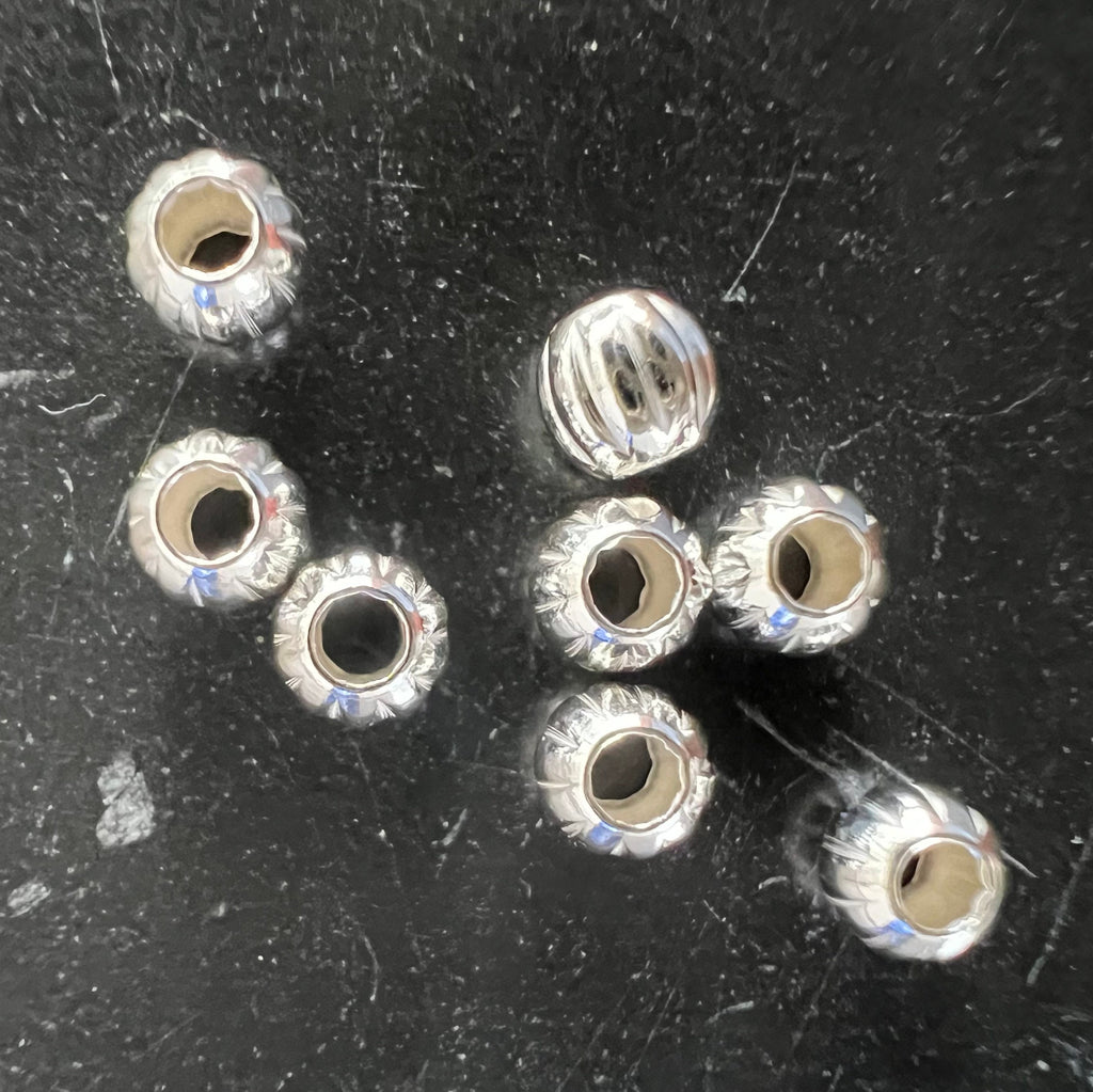 Kugel, 925-Silber, gerillt, 3 mm | D39