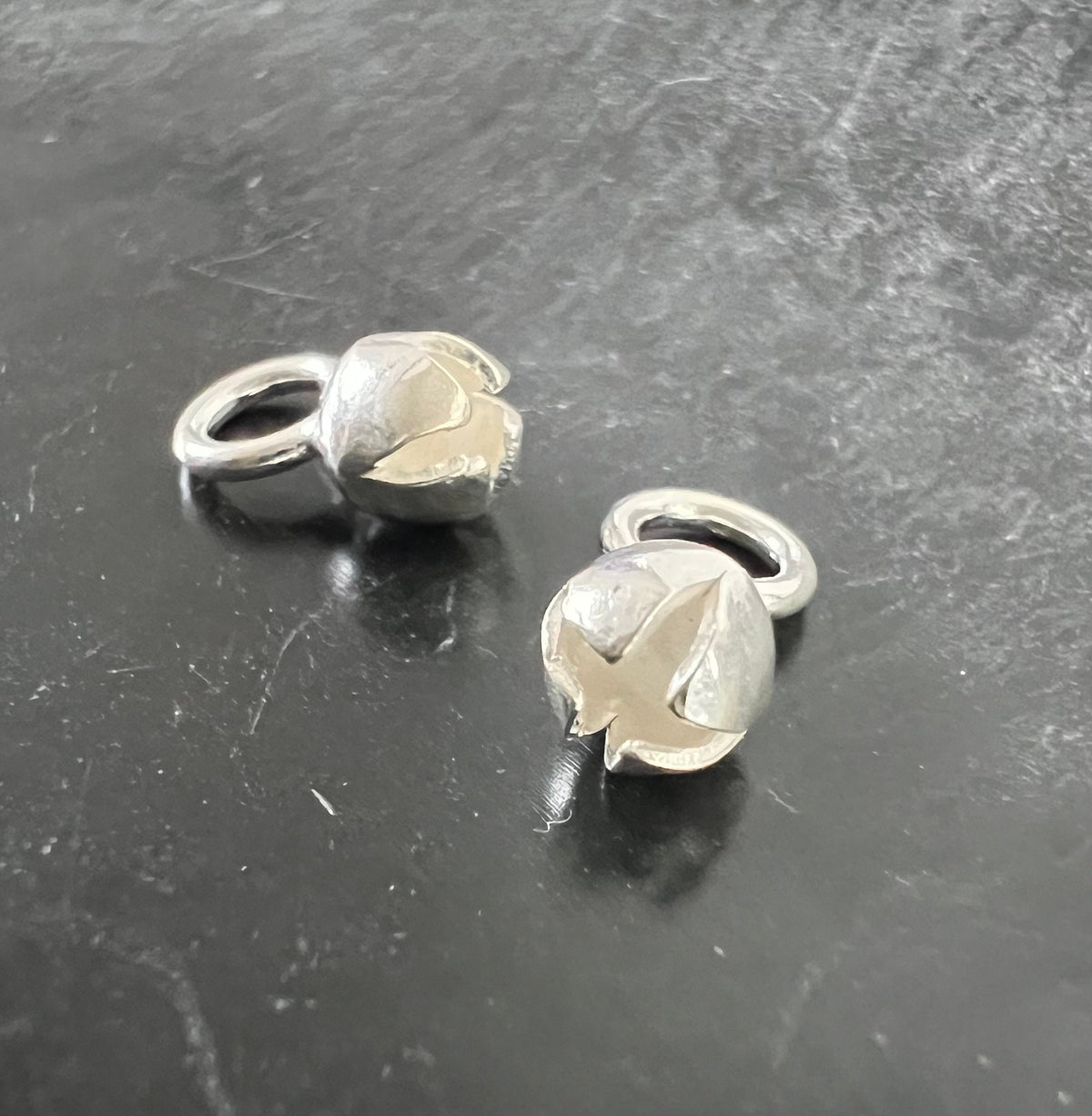 Kalotten / Sternkapseln 925-Silber & vergoldet, 4,5 mm