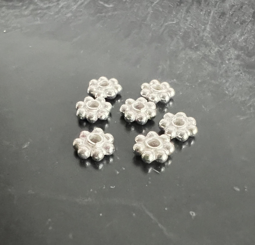 Blümchen, 925-Silber, 3 mm & 4 mm