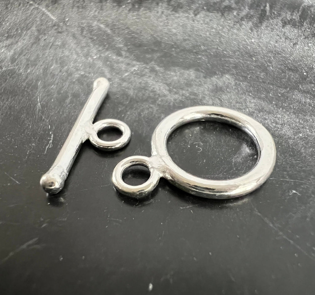 Knebel Verschluss 925-Silber, glatt, 8,5 mm / 12,5 mm