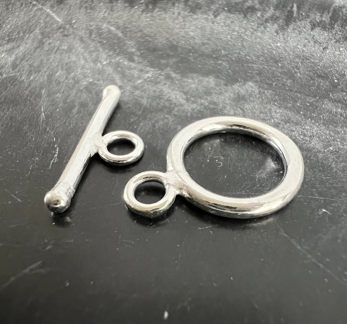 Knebel Verschluss 925-Silber, glatt, 8,5 mm / 12,5 mm