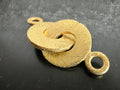 Ring-Ring-Verschluss vergoldetes 925-Silber, gebürstet, 12 mm | C7