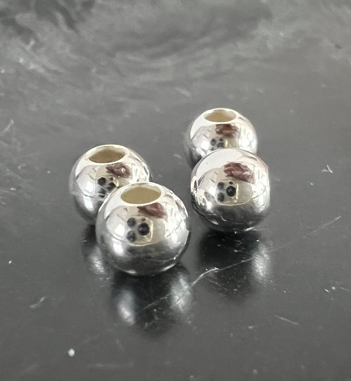 Kaschierperlen, 925-Silber, 3,5 – 5 mm