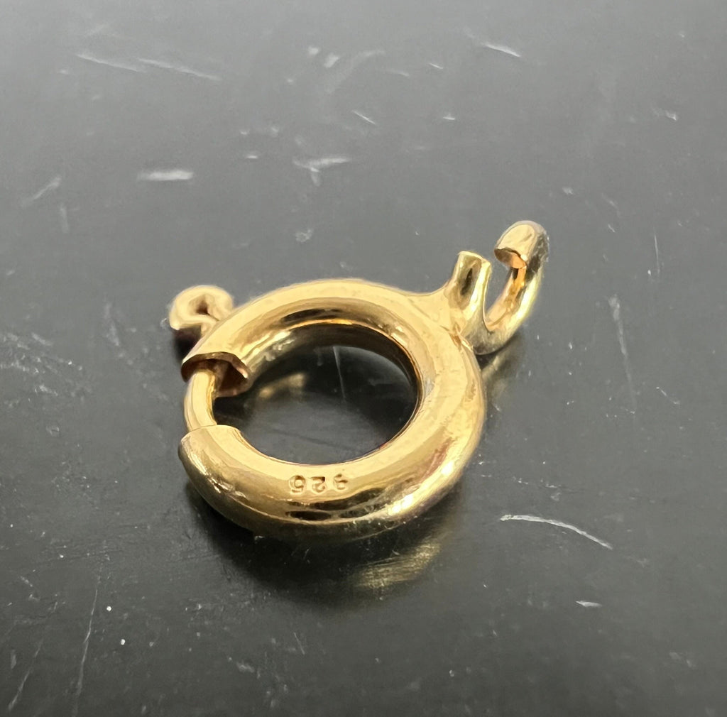 Federring Verschluss vergoldetes 925-Silber, 5 / 6 / 8 mm | Made in Italy