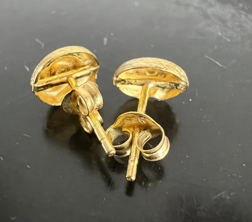 Schnecken Ohrstecker vergoldetes 925-Silber, 8 mm - C56