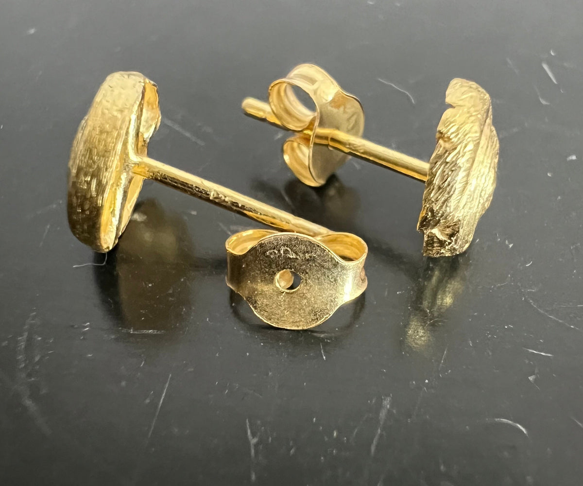 Schnecken Ohrstecker vergoldetes 925-Silber, 8 mm - C56