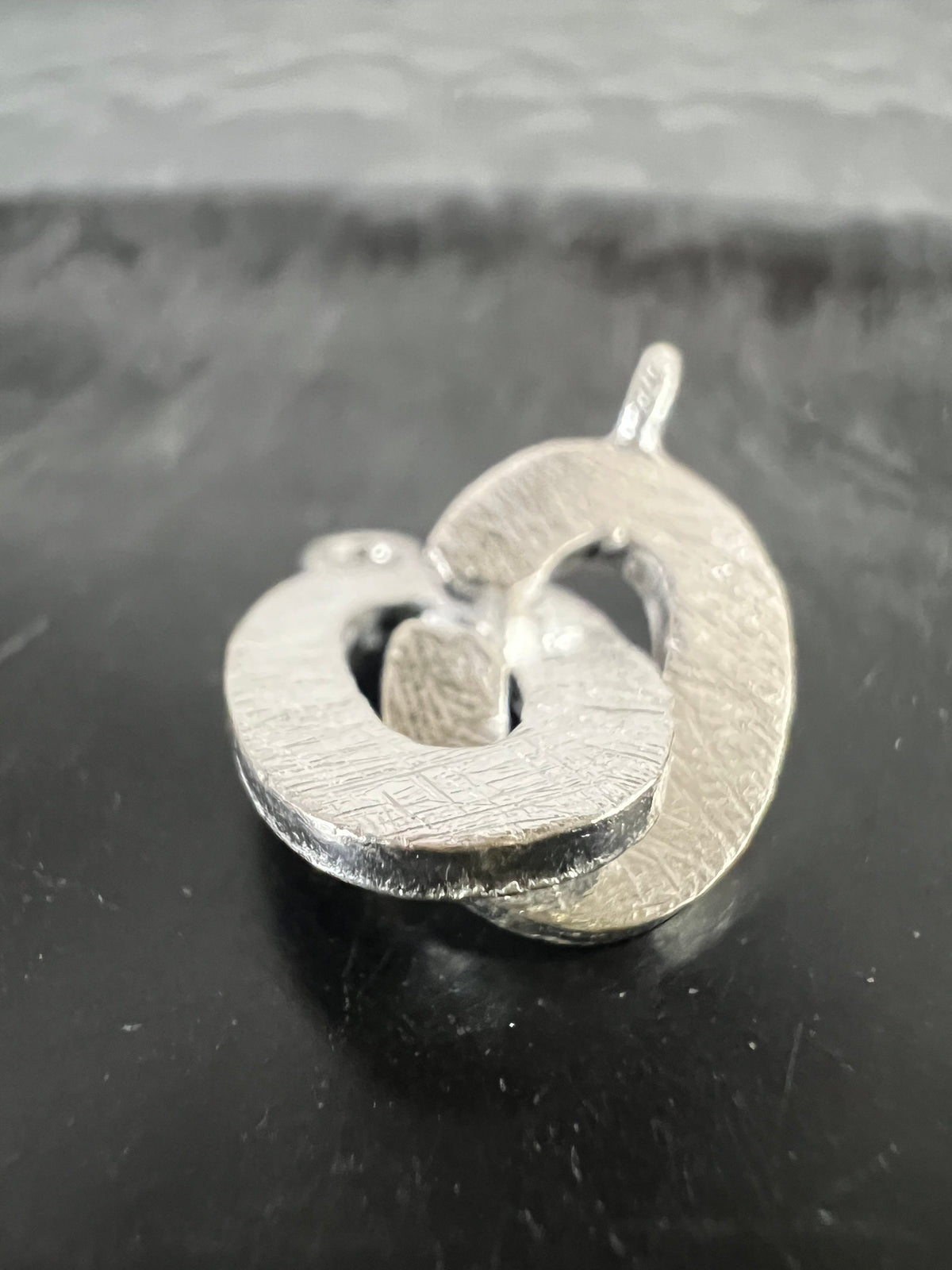 Oval-Verschluss 925-Silber, gebürstet, 18 × 10 mm | D2