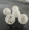 Web Kugel, 925-Silber, gewebt, 4 – 7 mm
