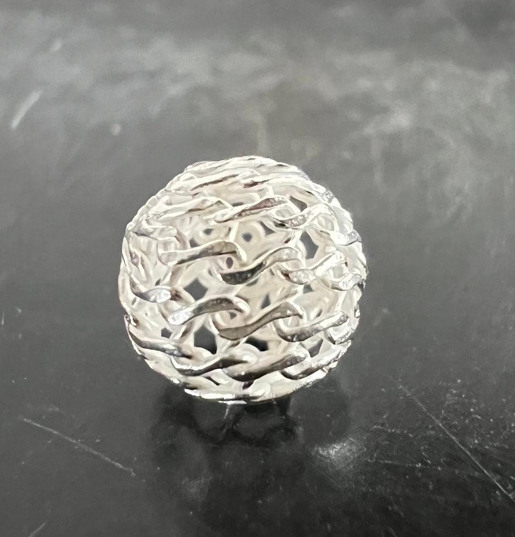 Web Kugel, 925-Silber, gewebt, 4 – 7 mm